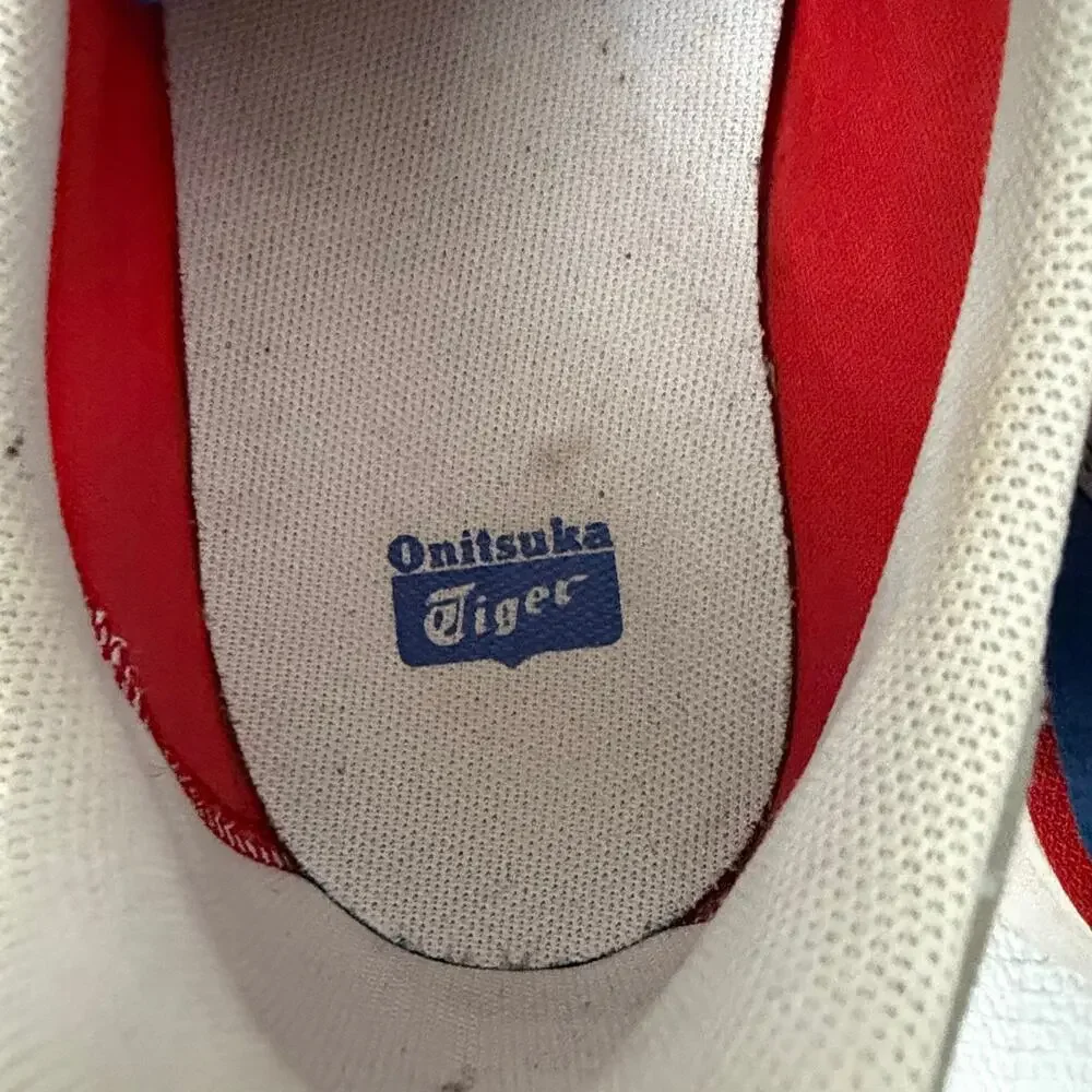 Onitsuka Tiger Metro Nomad Shoes Mens Size 12 Red Blue Gray Athletic Sneakers